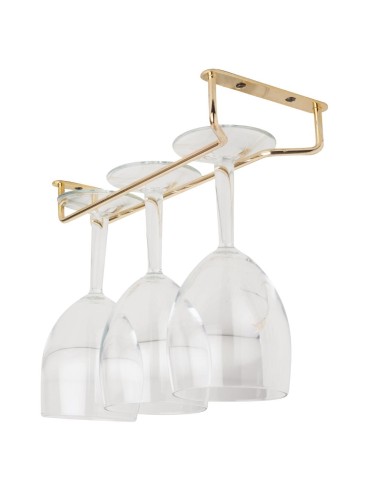Support verres à pied en laiton poli 255 mm - Beaumont