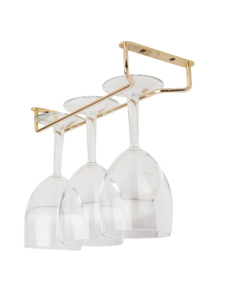 Support verres à pied en laiton poli 255 mm - Beaumont