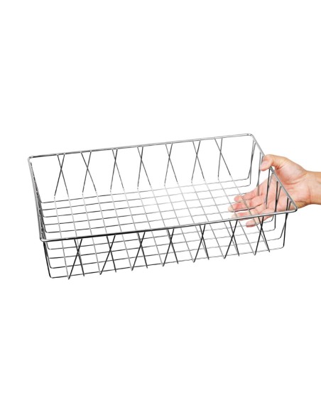 Panier de présentation inox Olympia 450x300x100 mm - Modulable