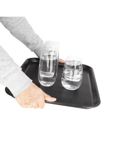 Plateau antidérapant Olympia Kristallon 458x356 mm - Noir