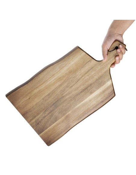 Planche en acacia Olympia 355x250x15 mm - Rustique et durable