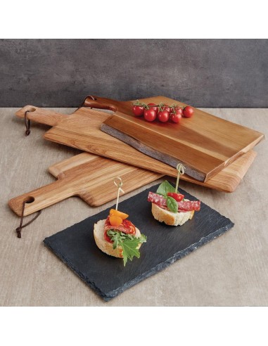 Planche en acacia Olympia 355x250x15 mm - Rustique et durable