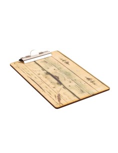 Plaque porte-menu Olympia A5 effet bois clair - Carrick