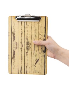Plaque porte-menu Olympia A5 effet bois clair - Carrick 2