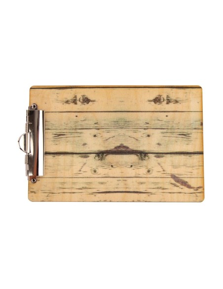 Plaque porte-menu Olympia A5 effet bois clair - Carrick