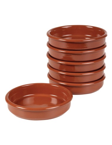 Plats à tapas en terre cuite 130 mm - lot de 24