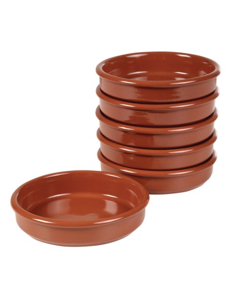 Plats à tapas en terre cuite 130 mm - lot de 24