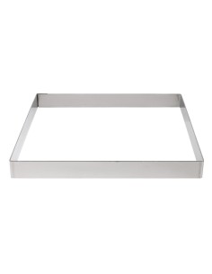 Cercle à tarte carré inox De Buyer 200 x 20 mm