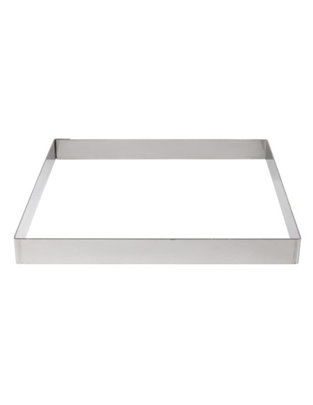 Cercle à tarte carré inox De Buyer 200 x 20 mm