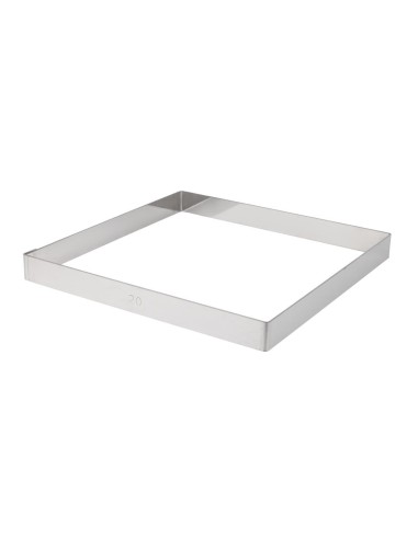 Cercle à tarte carré inox De Buyer 200 x 20 mm