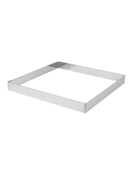 Cercle à tarte carré inox De Buyer 200 x 20 mm