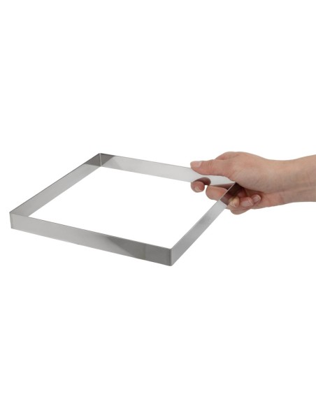 Cercle à tarte carré inox De Buyer 200 x 20 mm