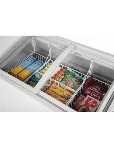 Congélateur coffre vitré Polar Série G 200L - 200 L, blanc