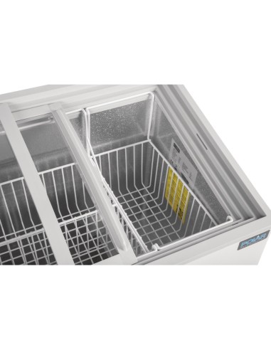 Congélateur coffre vitré Polar Série G 200L - 200 L, blanc