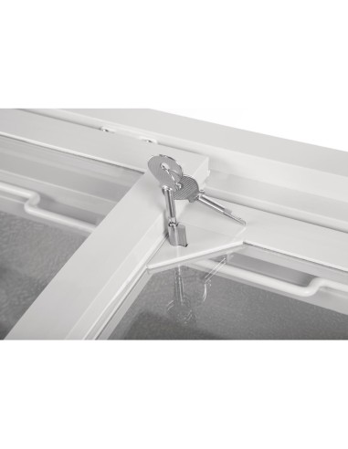 Congélateur coffre vitré Polar Série G 200L - 200 L, blanc