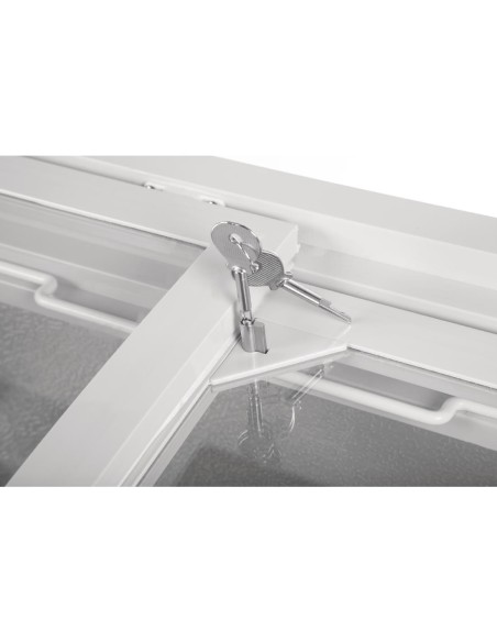 Congélateur coffre vitré Polar Série G 200L - 200 L, blanc