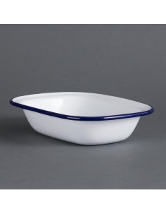 Plats en acier émaillé Olympia 180x135 mm - lot de 6