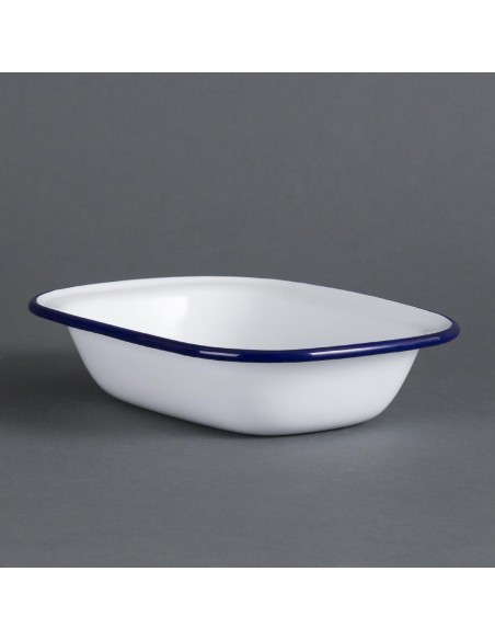 Plats en acier émaillé Olympia 180x135 mm - lot de 6