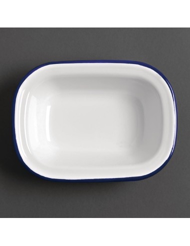 Plats en acier émaillé Olympia 180x135 mm - lot de 6
