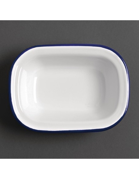 Plats en acier émaillé Olympia 180x135 mm - lot de 6