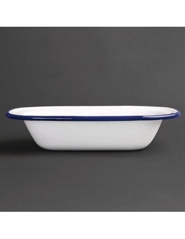 Plats en acier émaillé Olympia 180x135 mm - lot de 6