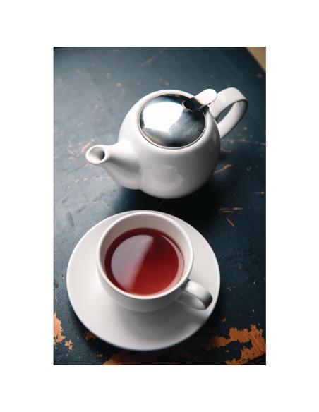 Théière blanche Olympia Café 510ml - Porcelaine