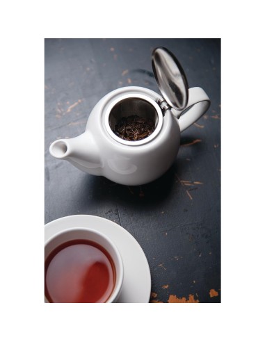 Théière blanche Olympia Café 510ml - Porcelaine