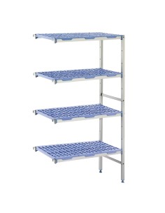 Rayonnage modulaire en angle 4 niveaux Tournus - Aluminium
