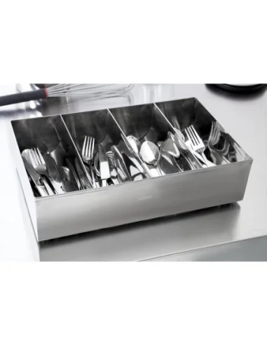 Bac à couverts Olympia acier inoxydable