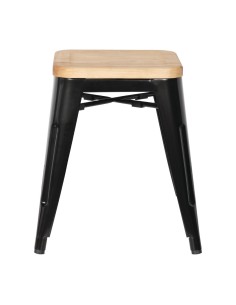 Tabourets bistro bas Bolero noir - lot de 4 2