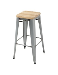 Tabourets hauts Bolero Bistro en acier galvanisé - lot de 4