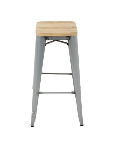 Tabourets hauts Bolero Bistro en acier galvanisé - lot de 4