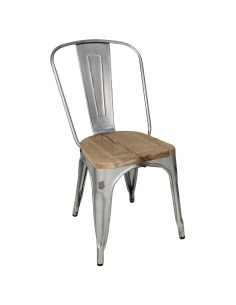 Chaises Bolero acier galvanisé - lot de 4, style industriel