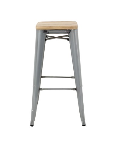 Tabourets hauts Bolero Bistro en acier galvanisé - lot de 4