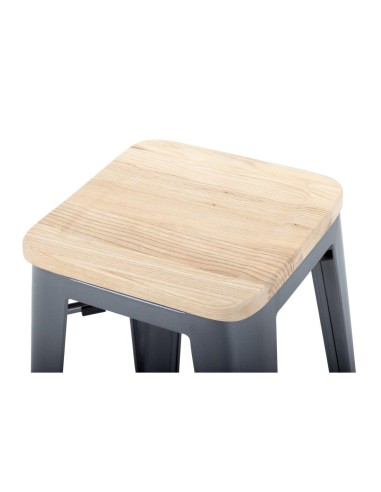 Tabourets hauts Bolero Bistro gris - lot de 4