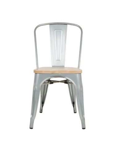 Chaises Bolero acier galvanisé - lot de 4, style industriel