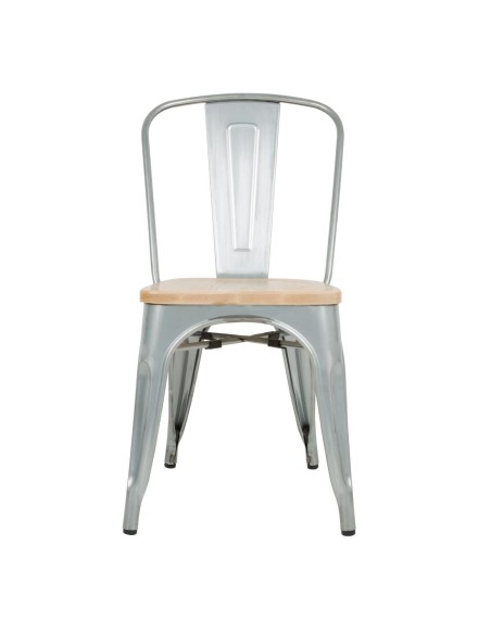 Chaises Bolero acier galvanisé - lot de 4, style industriel