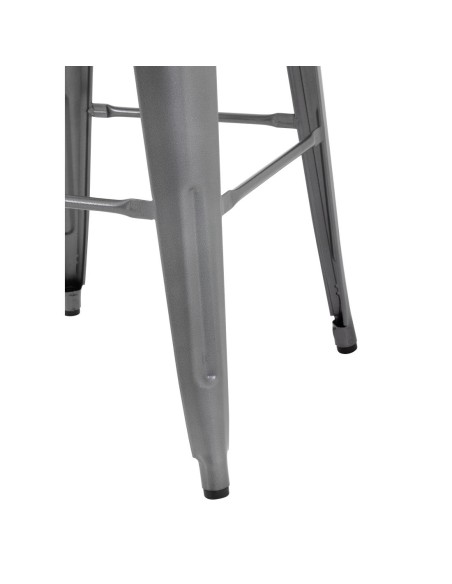Tabourets hauts Bolero Bistro gris - lot de 4