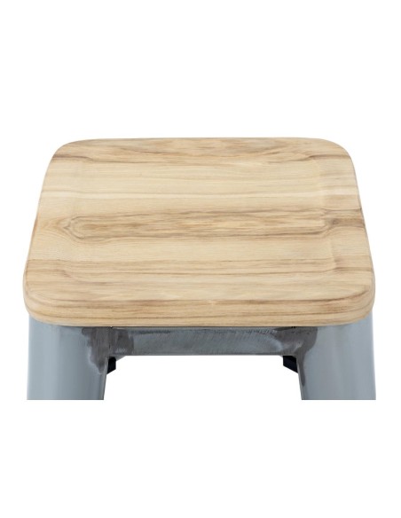 Tabourets hauts Bolero Bistro en acier galvanisé - lot de 4