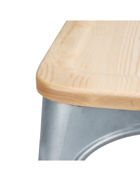Chaises Bolero acier galvanisé - lot de 4, style industriel