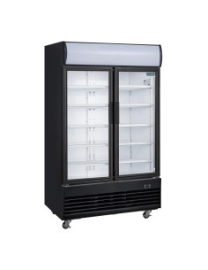 Vitrine réfrigérée positive 2 portes Polar 950L noire