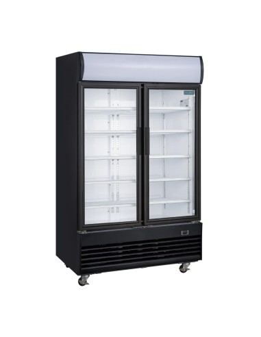 Vitrine réfrigérée positive 2 portes Polar 950L noire