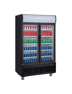 Vitrine réfrigérée positive 2 portes Polar 950L noire 2