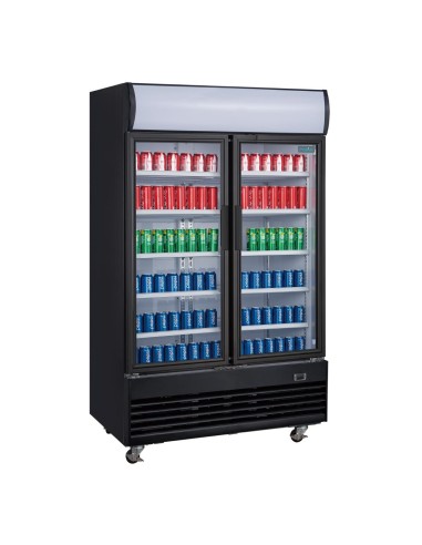 Vitrine réfrigérée positive 2 portes Polar 950L noire