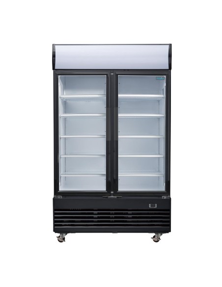 Vitrine réfrigérée positive 2 portes Polar 950L noire