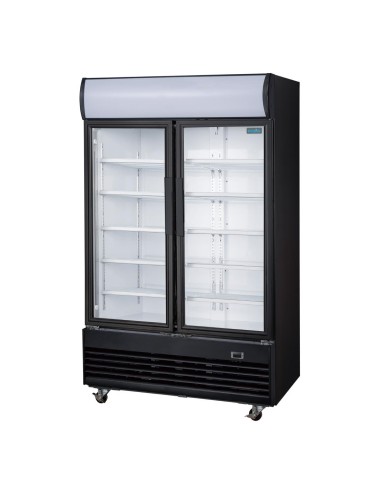 Vitrine réfrigérée positive 2 portes Polar 950L noire