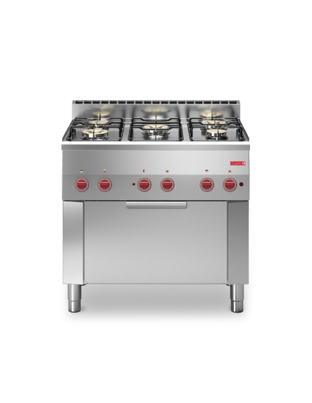Fourneau gaz Gastro M 600 GN1/1 - 5 feux, gril 1,3kW