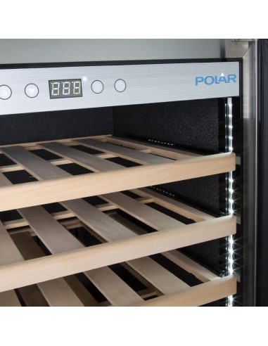Cave à vin inox Polar Série G 187 bouteilles - 465 L