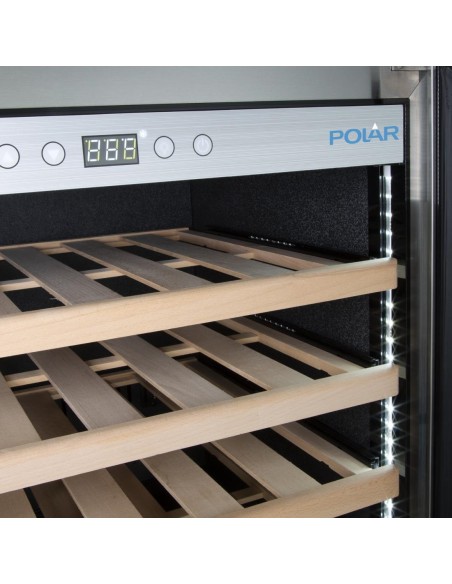 Cave à vin inox Polar Série G 187 bouteilles - 465 L