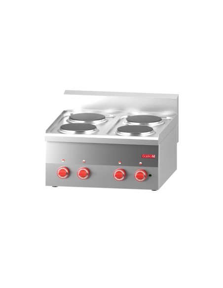 Fourneau 4 plaques électriques Gastro M 600 - inox 6kW
